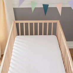 Babysom Protège Matelas Bébé Anti-acarien - Alèse imperméable Souple et Silencieuse - Bouclette 100% Coton : Doux et Absorbant - Oeko-Tex