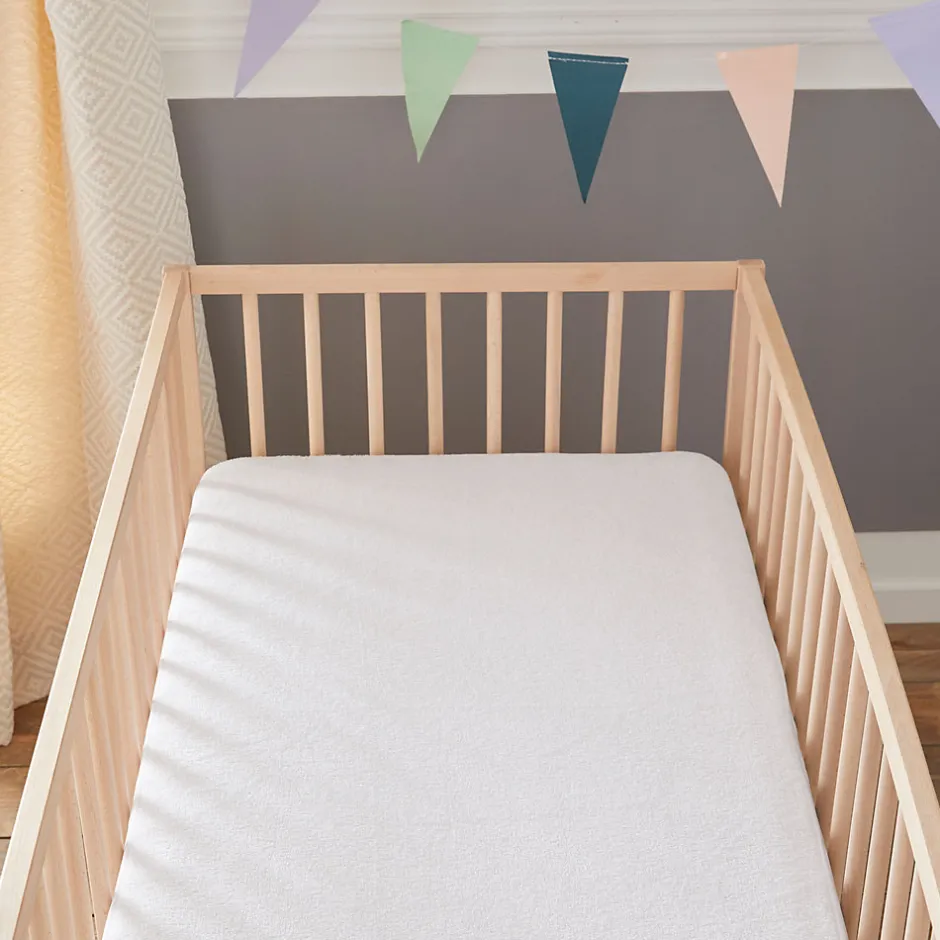 Babysom Protège Matelas Bébé Anti-acarien - Alèse imperméable Souple et Silencieuse - Bouclette 100% Coton : Doux et Absorbant - Oeko-Tex