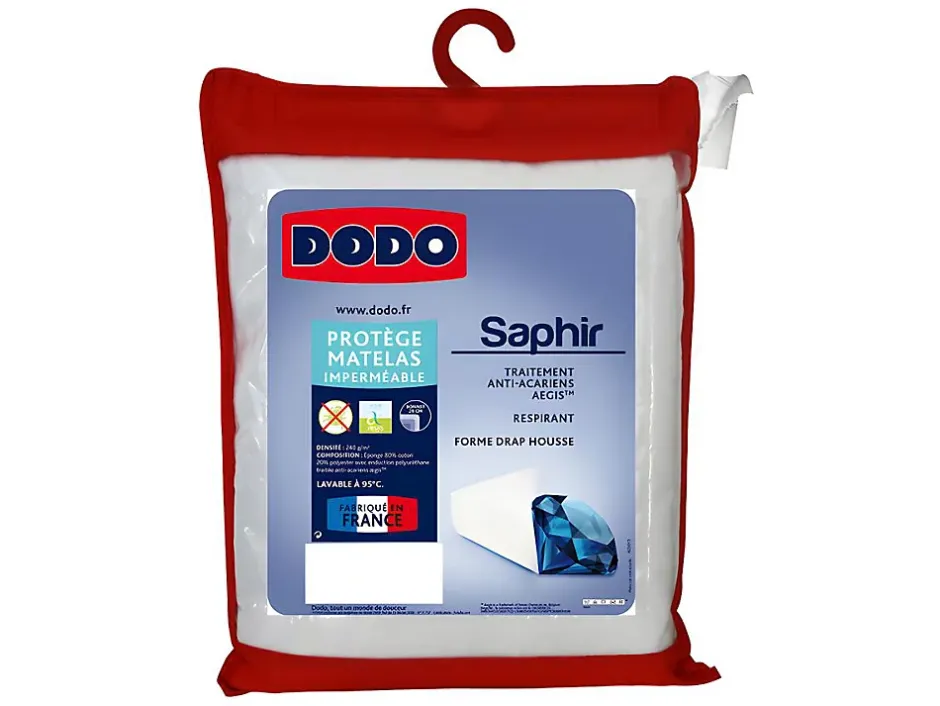 Dodo Protège matelas imperméable et anti-acariens - 140 x 190 cm - SAPHIR New