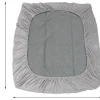 Giantex Protège Matelas Housse de Lit Douce en Polyester Cristal Poche Profonde Dessous Antidérapant 140 X 200 CM Gris