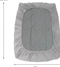 Giantex Protège Matelas Housse de Lit Douce en Polyester Cristal Poche Profonde Dessous Antidérapant 90 X 200 CM Gris