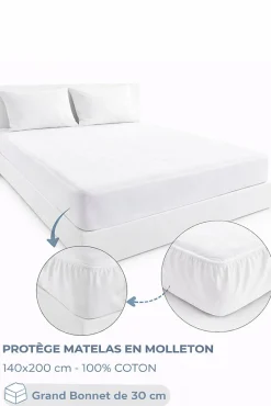 Mortreux Protège Matelas Molleton - 140 x 200 - 5071