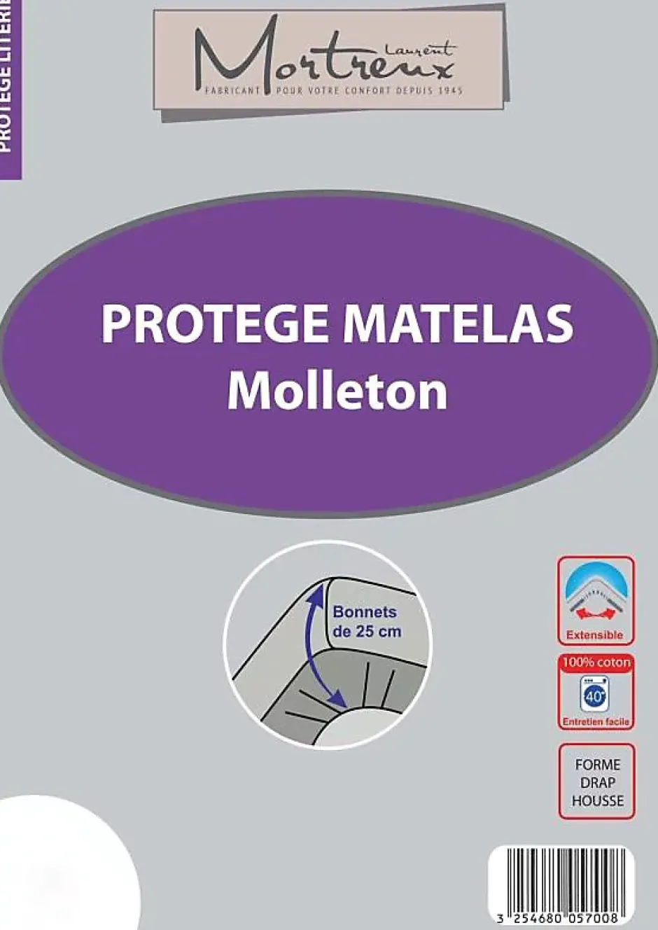 Mortreux Protège Matelas Molleton 180X200 - 5703 Hot