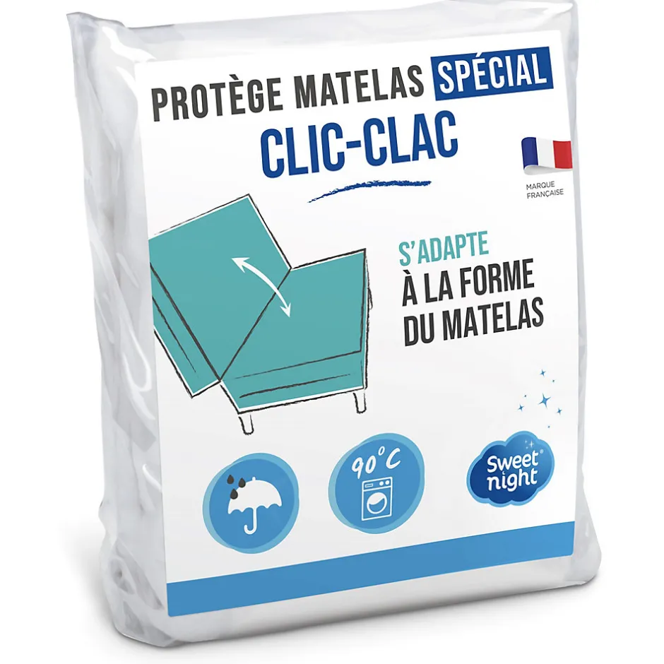 Sweetnight Protège matelas pour Clic Clac - Alèse Imperméable - Souple et Silencieux - Lavable à 90 degrés