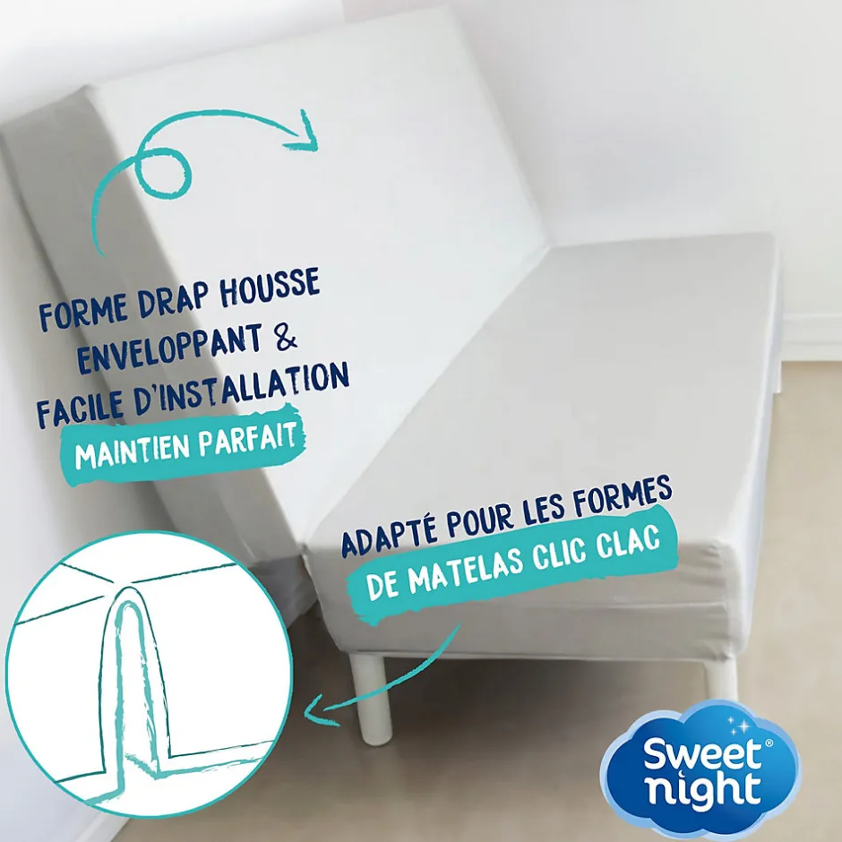 Sweetnight Protège matelas pour Clic Clac - Alèse Imperméable - Souple et Silencieux - Lavable à 90 degrés