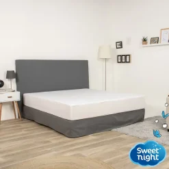 Sweetnight Protège Matelas 180x200 - Molleton 100% Coton - Senteur Linge Propre - Forme Drap Housse Extensible Hot