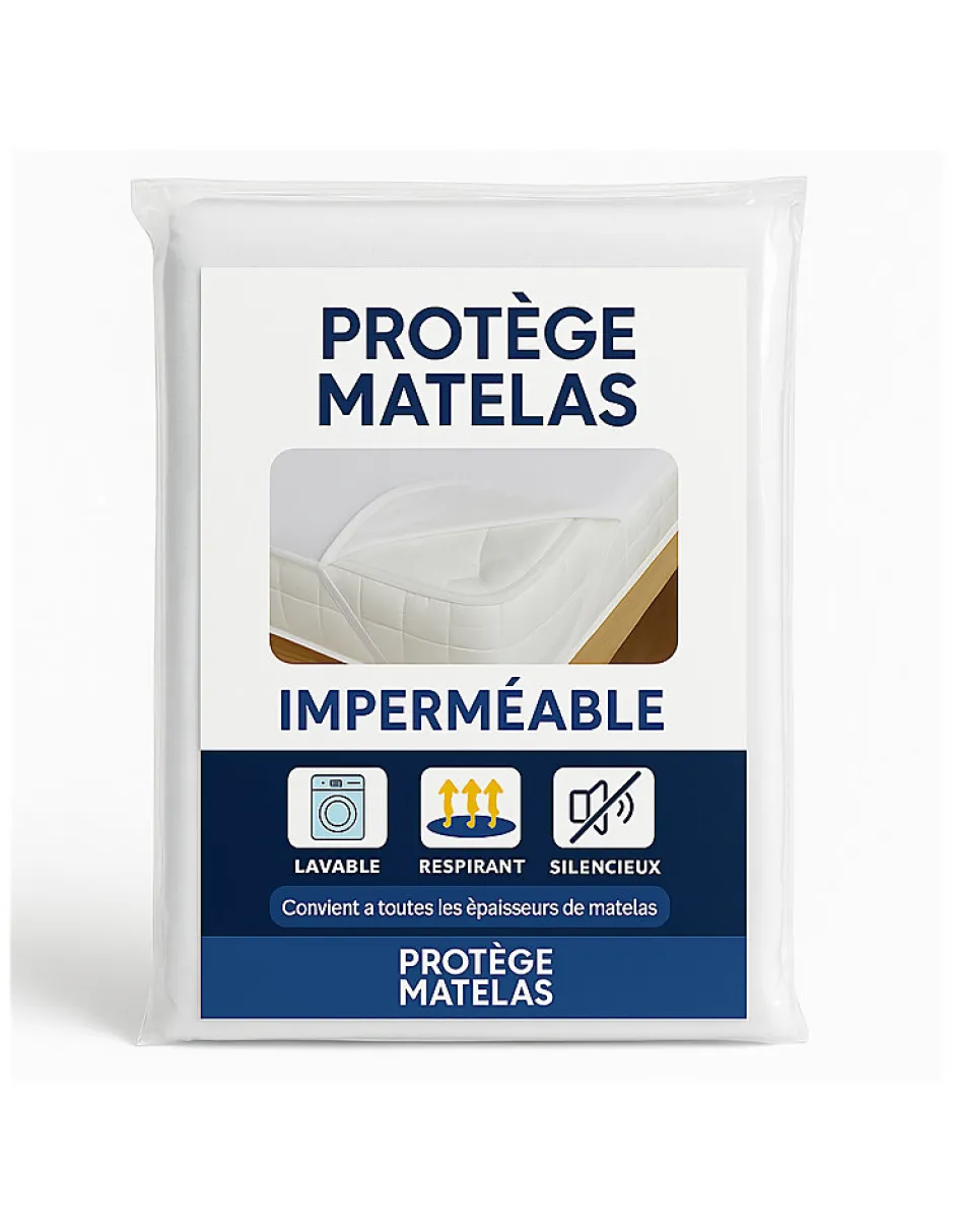 By Sommiflex. Protège Matelas 140x190 Imperméable Lavable, Respirant et Silencieux Convient
