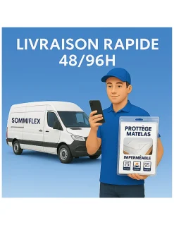 By Sommiflex. Protège Matelas 160x200 Imperméable Lavable, Respirant et Silencieux Convient