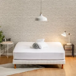 Bleu Calin Protège matelas 90x190cm Molleton ANTI-ACARIENS Discount