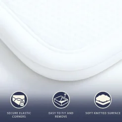 The White Stone Protège-Matelas Imperméable 80x190 cm avec Élastiques New