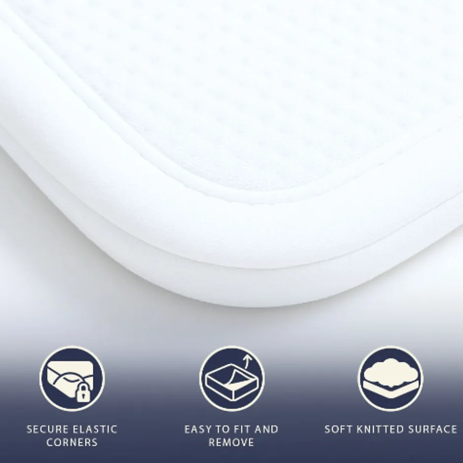 The White Stone Protège-Matelas Imperméable 80x190 cm avec Élastiques