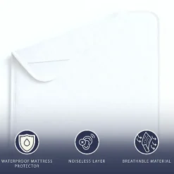 The White Stone Protège-Matelas Imperméable 80x190 cm avec Élastiques Discount