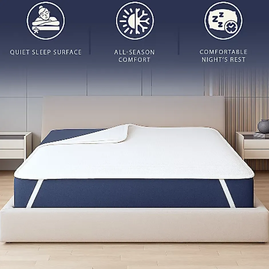 The White Stone Protège-Matelas Imperméable 80x190 cm avec Élastiques Clearance