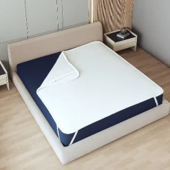 The White Stone Protège-Matelas Imperméable 80x190 cm avec Élastiques New