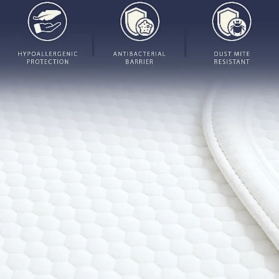 The White Stone Protège-Matelas Imperméable 80x190 cm avec Élastiques New