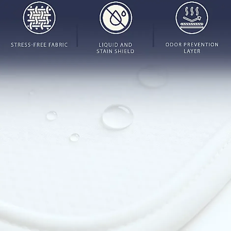 The White Stone Protège-Matelas Imperméable 80x190 cm avec Élastiques New