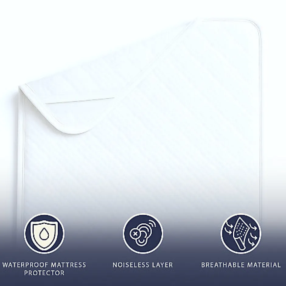 The White Stone Protège-Matelas Imperméable 80x190 cm avec Élastiques