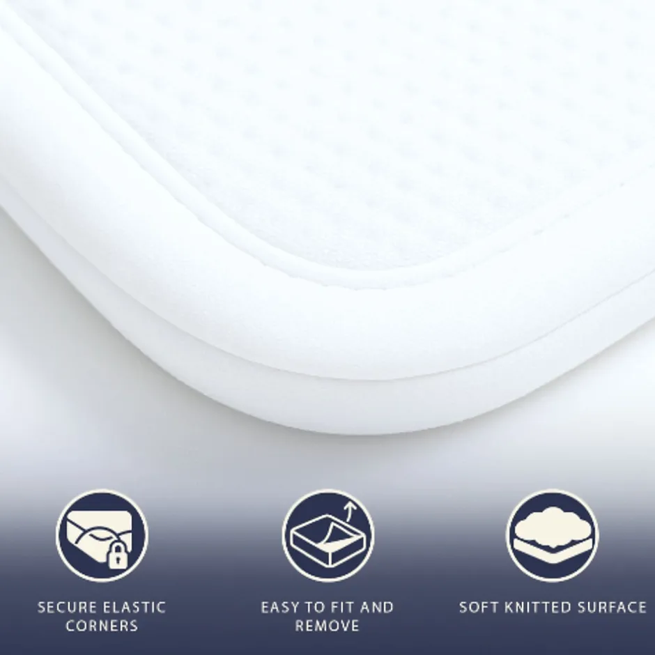 The White Stone Protège-Matelas Imperméable 80x190 cm avec Élastiques Hot