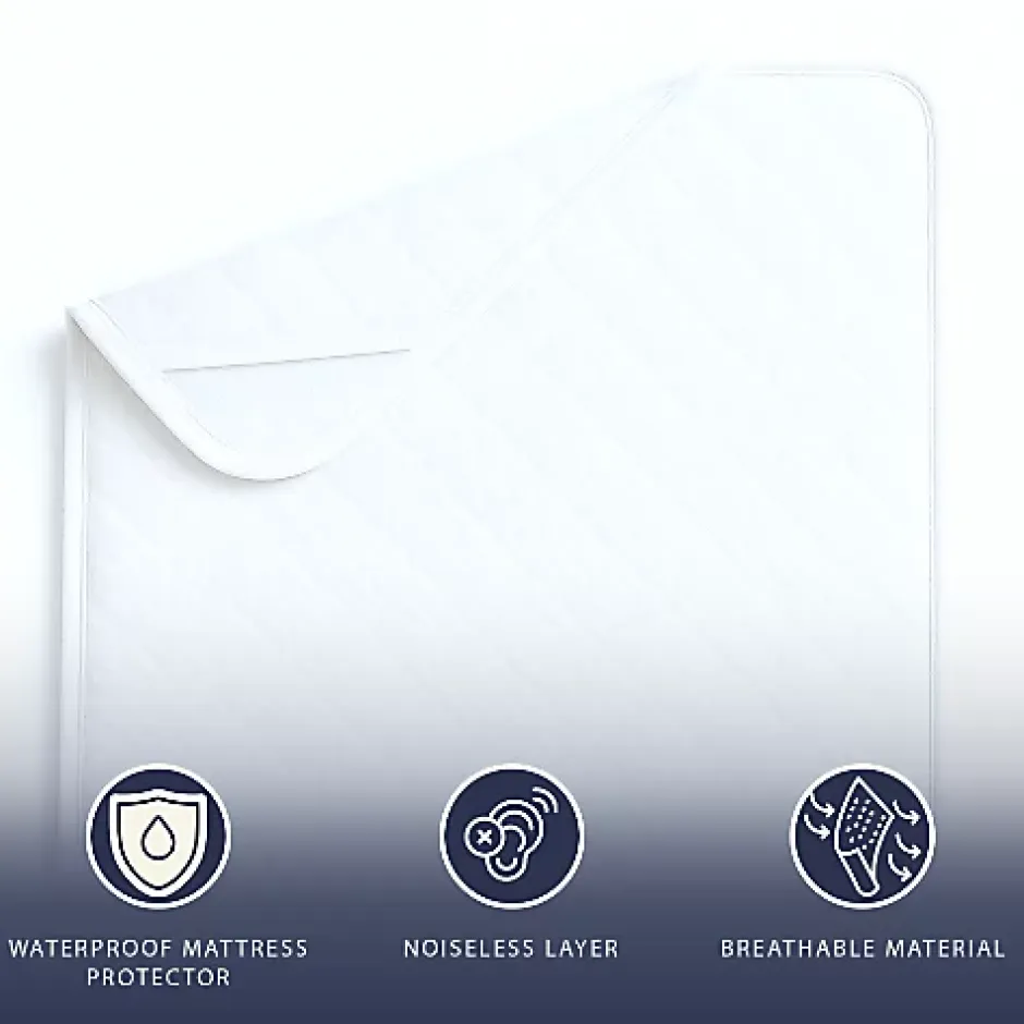 The White Stone Protège-Matelas Imperméable 80x190 cm avec Élastiques Clearance