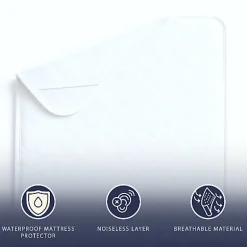 The White Stone Protège-Matelas Imperméable 80x190 cm avec Élastiques