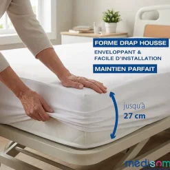 Sweetnight Protège-matelas 140x190 cm Imperméable - Forme Drap Housse - Lavable à 90C - Oeko-Tex New