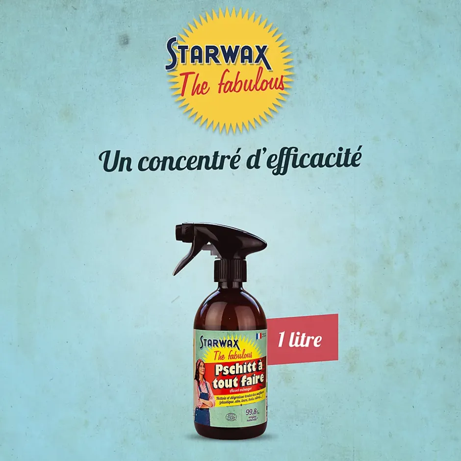 Starwax Pschitt à tout faire nettoyant multi-usages à l'alcool ménager The fabulous 1L Hot