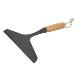Douceur D'Intérieur Raclette de douche avec manche en bambou (25 cm - Gris anthracite)