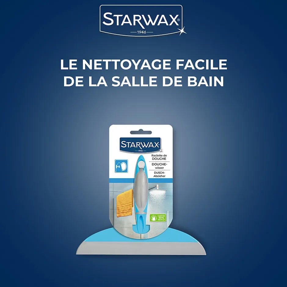 Starwax Raclette de douche coloris bleu/gris largeur 230 mm New