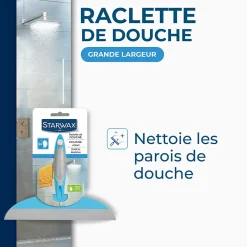 Starwax Raclette de douche coloris bleu/gris largeur 230 mm New