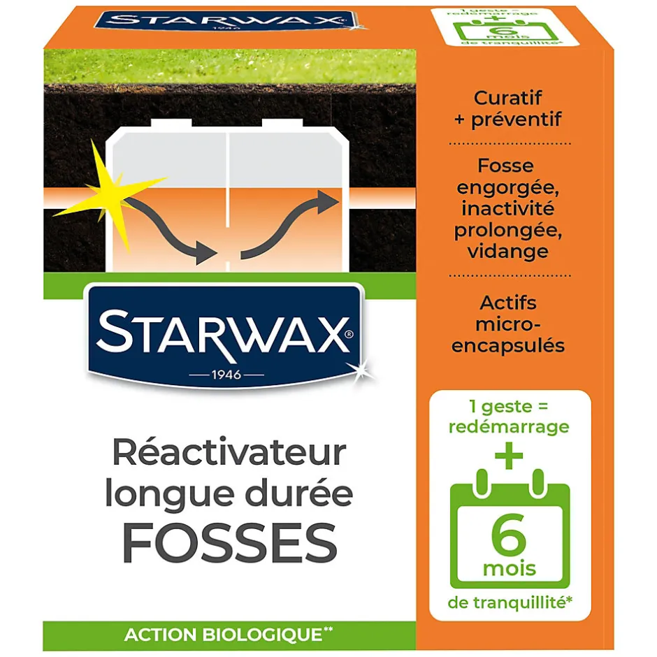 Starwax Réactivateur biologique fosses septiques 500g