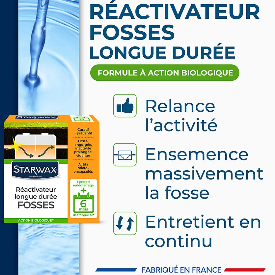 Starwax Réactivateur biologique fosses septiques 500g