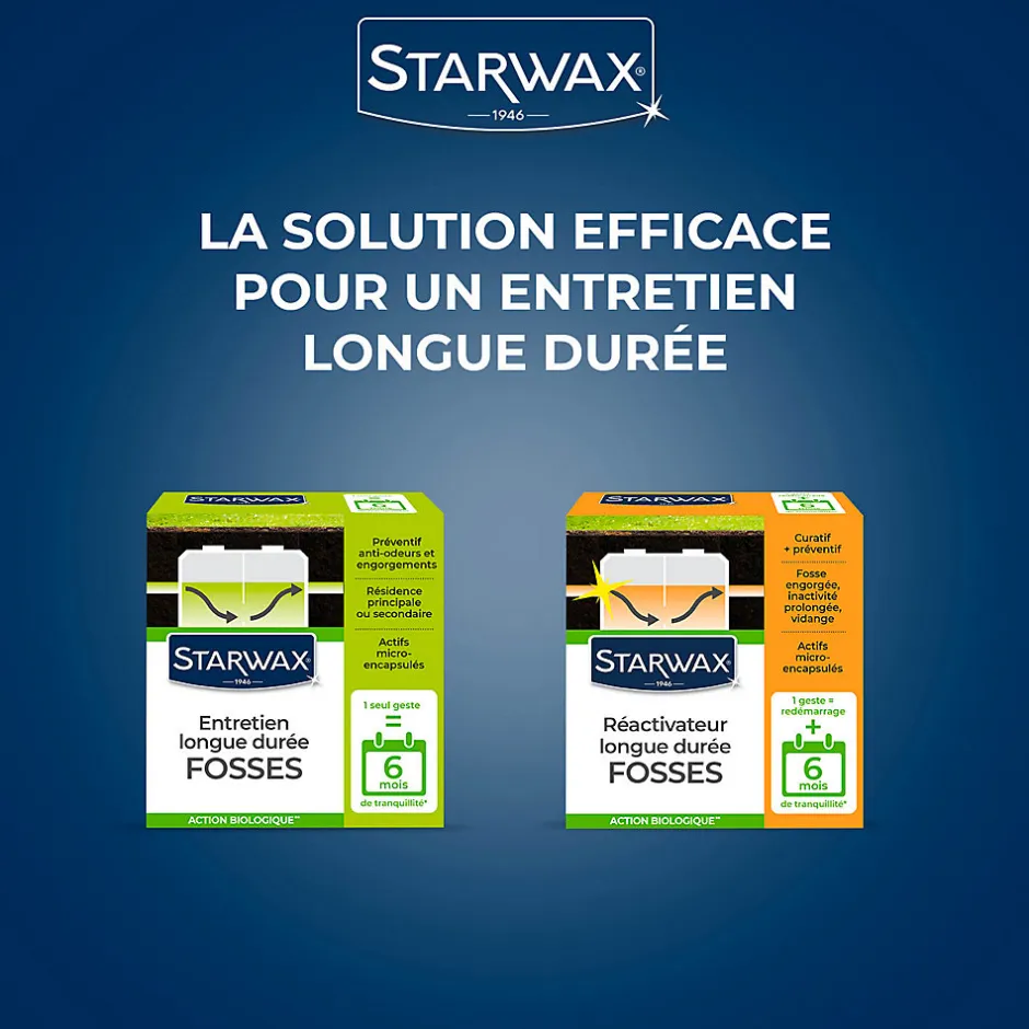 Starwax Réactivateur biologique fosses septiques 500g