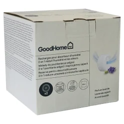 GoodHome Recharge pour absorbeur d'humidité 2 galets lavande 20m² 450g