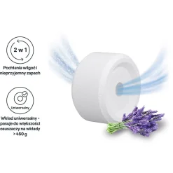 GoodHome Recharge pour absorbeur d'humidité 2 galets lavande 20m² 450g