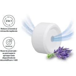 GoodHome Recharge pour absorbeur d'humidité 2 galets lavande 20m² 450g