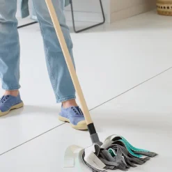 GoodHome Recharge pour balai-serpillère à franges microfibre et plastique blanc et bleu l.8 cm Clearance
