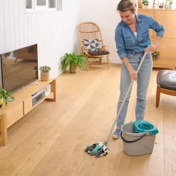 GoodHome Recharge pour balai-serpillère à franges microfibre et plastique blanc et bleu l.8 cm Clearance