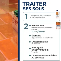 Starwax Rénovateur brillant protecteur tomettes et terres cuites 1L Sale