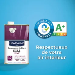 Starwax Rénovateur brillant Star longue durée tous sols intérieurs 1L
