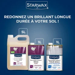 Starwax Rénovateur brillant Star longue durée tous sols intérieurs 1L