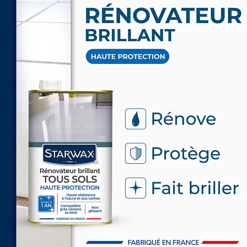 Starwax Rénovateur brillant tous sols intérieurs 1L
