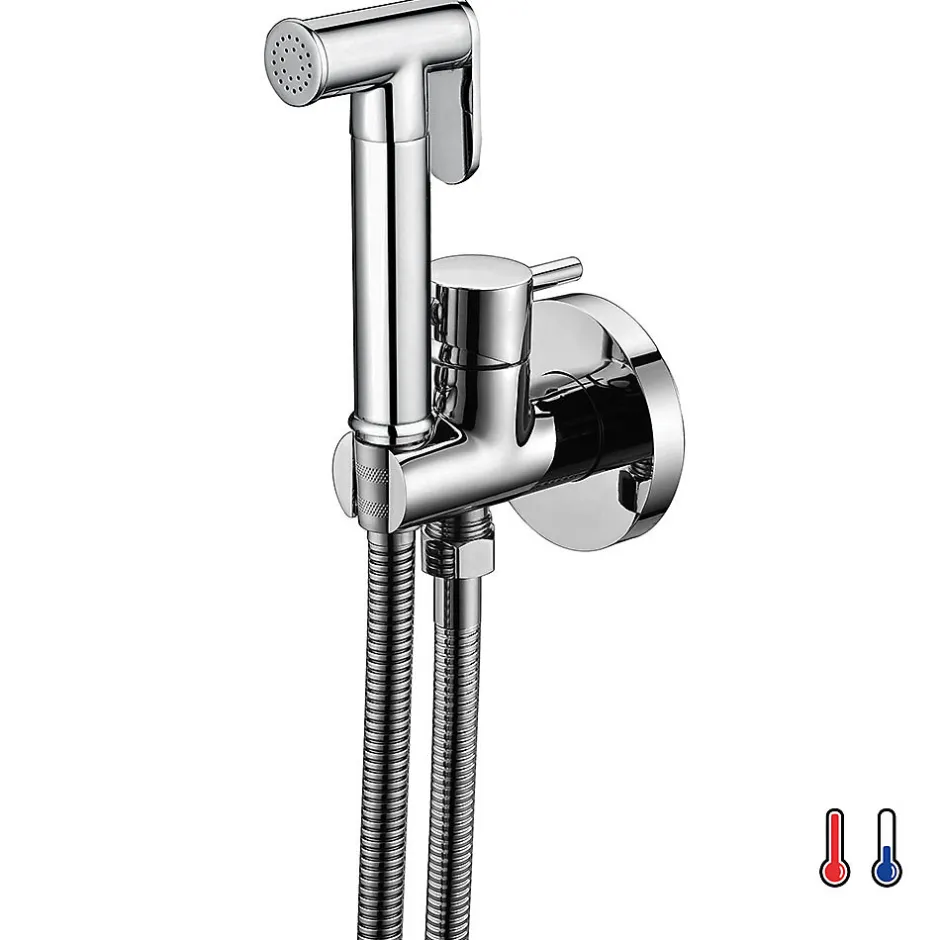 Kibath Robinet WC HYGIÈNE INTIME 2 eaux Chrome brillant en laiton Online