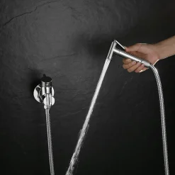 Kibath Robinet WC HYGIÈNE INTIME 2 eaux Chrome brillant en laiton Online