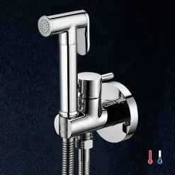 Kibath Robinet WC HYGIÈNE INTIME 2 eaux Chrome brillant en laiton Online