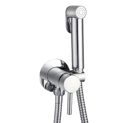 Kibath Robinet WC HYGIÈNE INTIME 2 eaux Chrome brillant en laiton