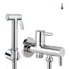 Kibath Robinet WC HYGIÈNE INTIME 1 eau Chrome brillant en laiton