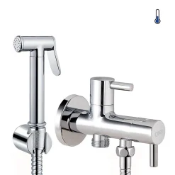 Kibath Robinet WC HYGIÈNE INTIME 1 eau Chrome brillant en laiton