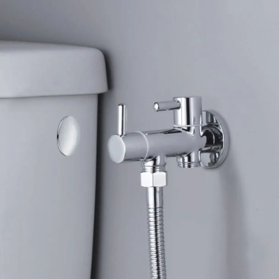 Kibath Robinet WC HYGIÈNE INTIME 1 eau Chrome brillant en laiton