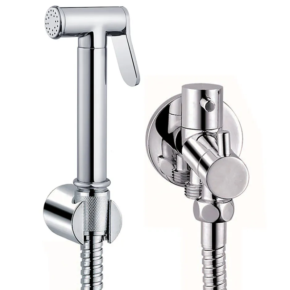 Kibath Robinet WC HYGIÈNE INTIME 1 eau Chrome brillant en laiton