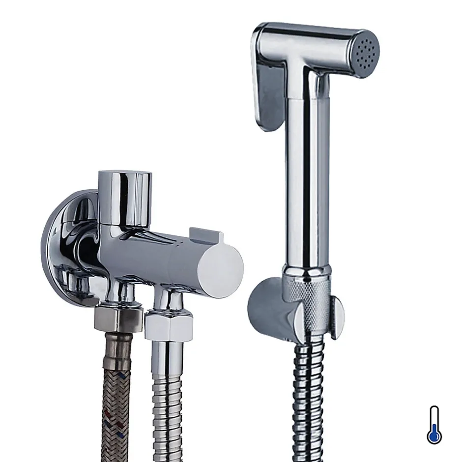 Kibath Robinet WC HYGIÈNE INTIME 1 eau Chrome brillant en laiton Sale